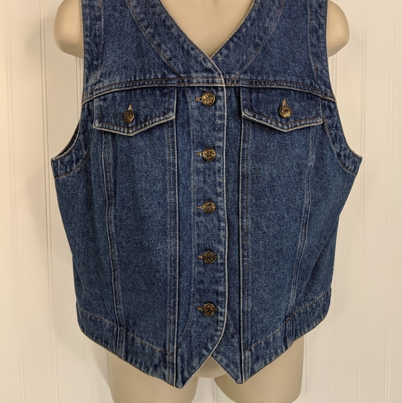 VINTAGE Bushwacker Denim Vest Sz S - Picture 5 of 15